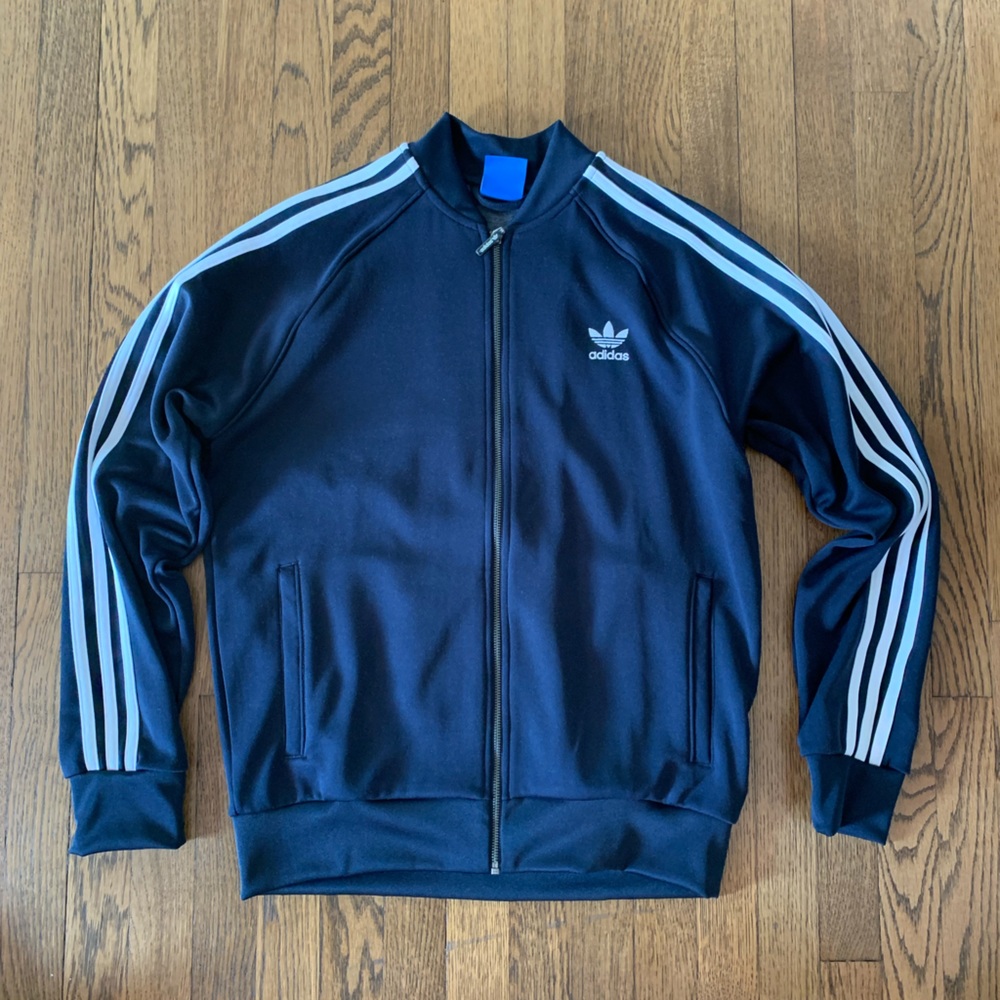 NWT Adidas classic track jacket blue